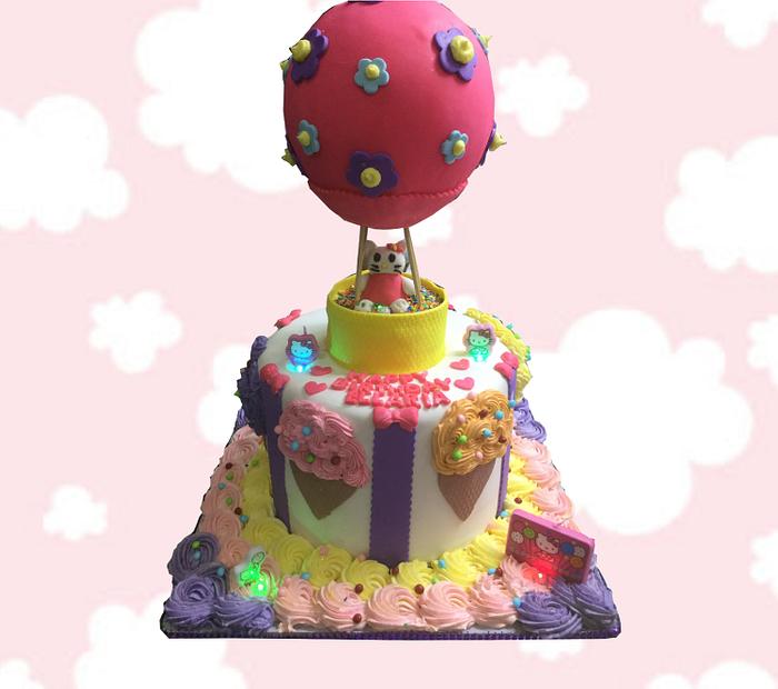 Ice Cream Hot Air Balloon Cake