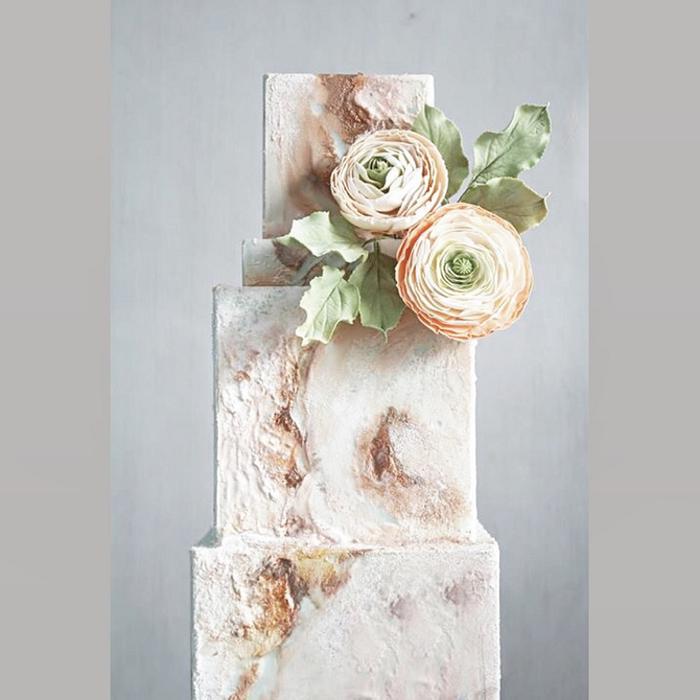 Honed Marble and Ranunculus