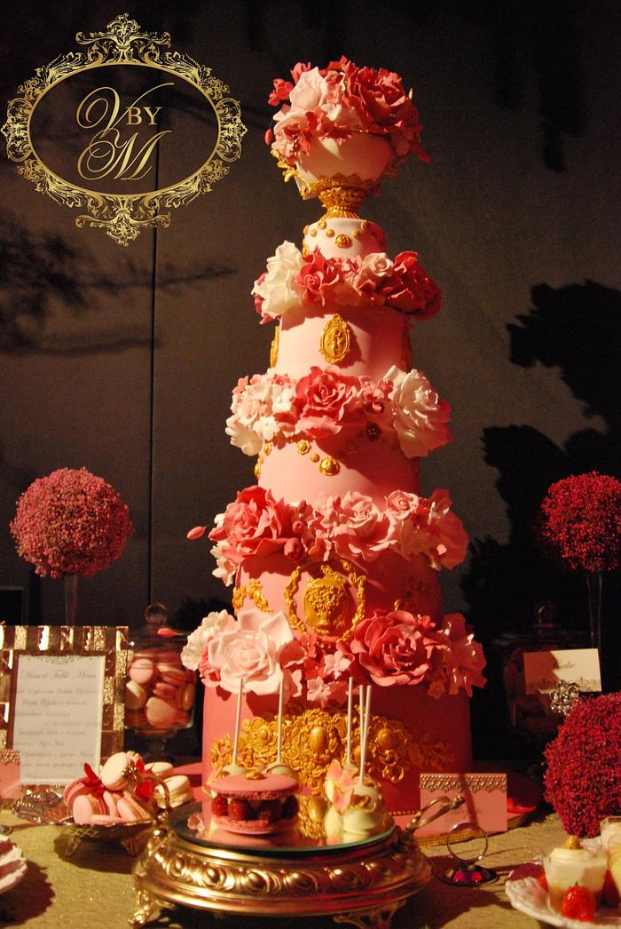 Rose&Gold Wedding Cake