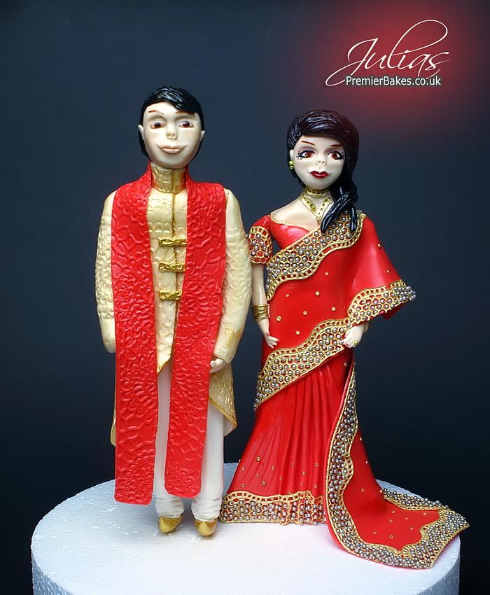 Asian Bride and Groom toppers
