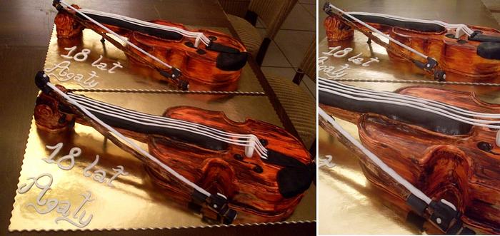 violin cake x2