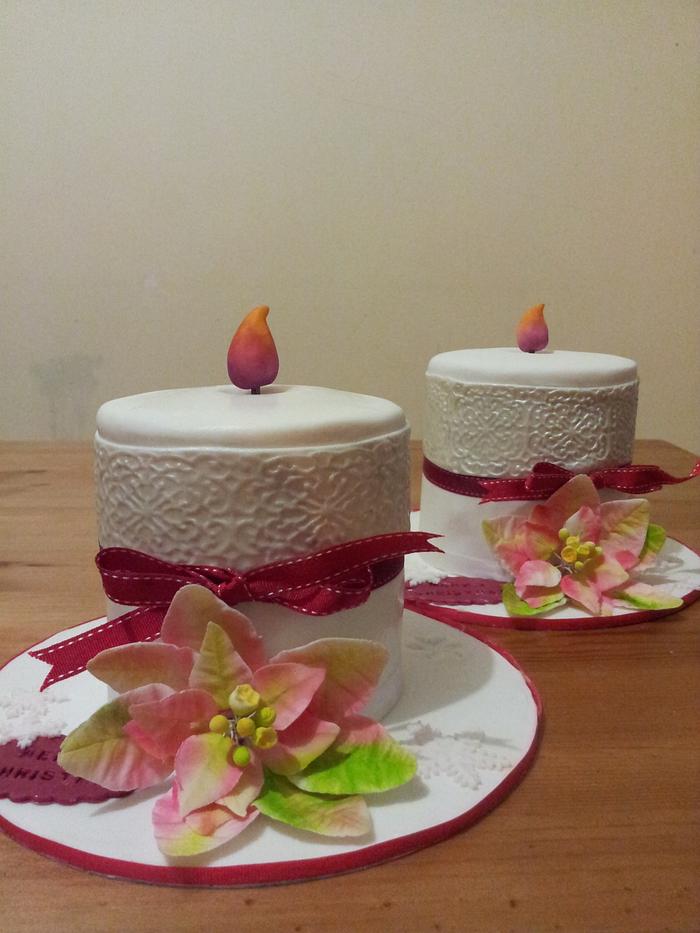 Two candles cakes for two special ladies 