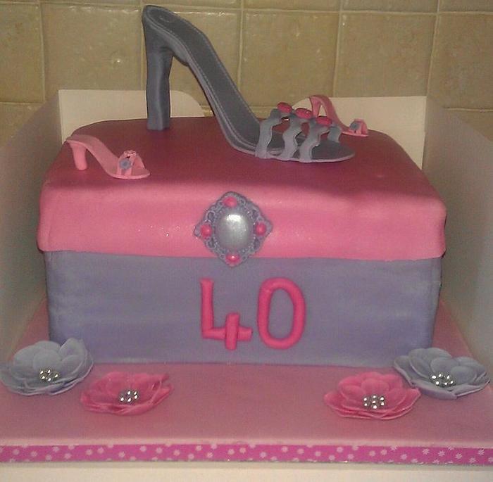 Shoebox cake for my 40th birthday