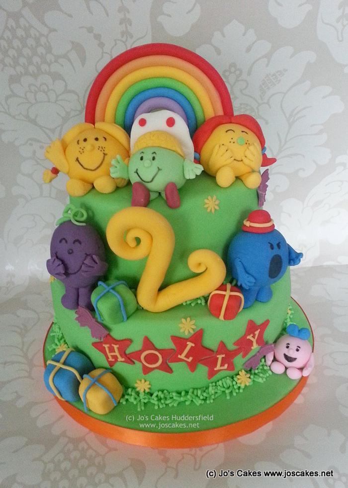 Little Miss two tier birthday cake