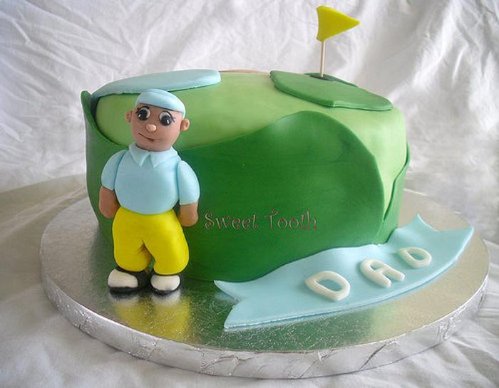 Golf Themed Birthday Cake