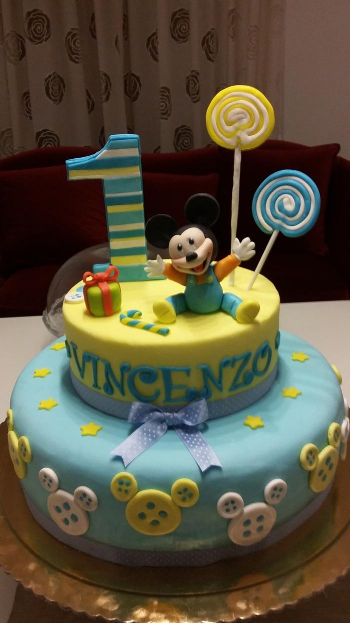 baby Mickey Mouse cake 