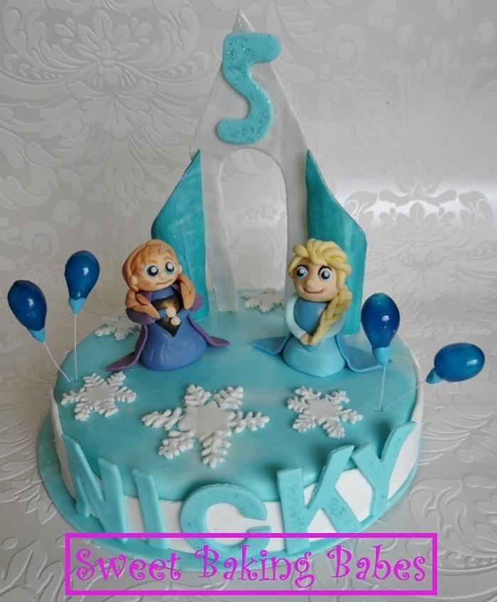 Frozen Cartoonish birthday Cake