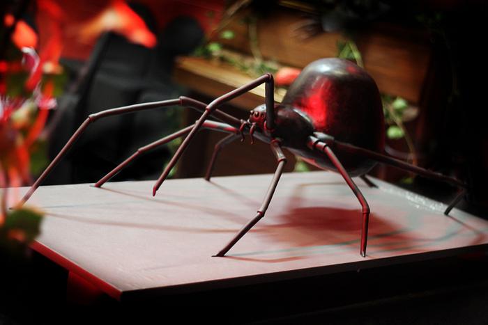 Black Widow Spider Wedding Cake