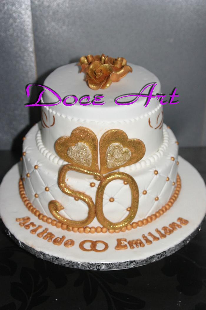 Golden Wedding cake