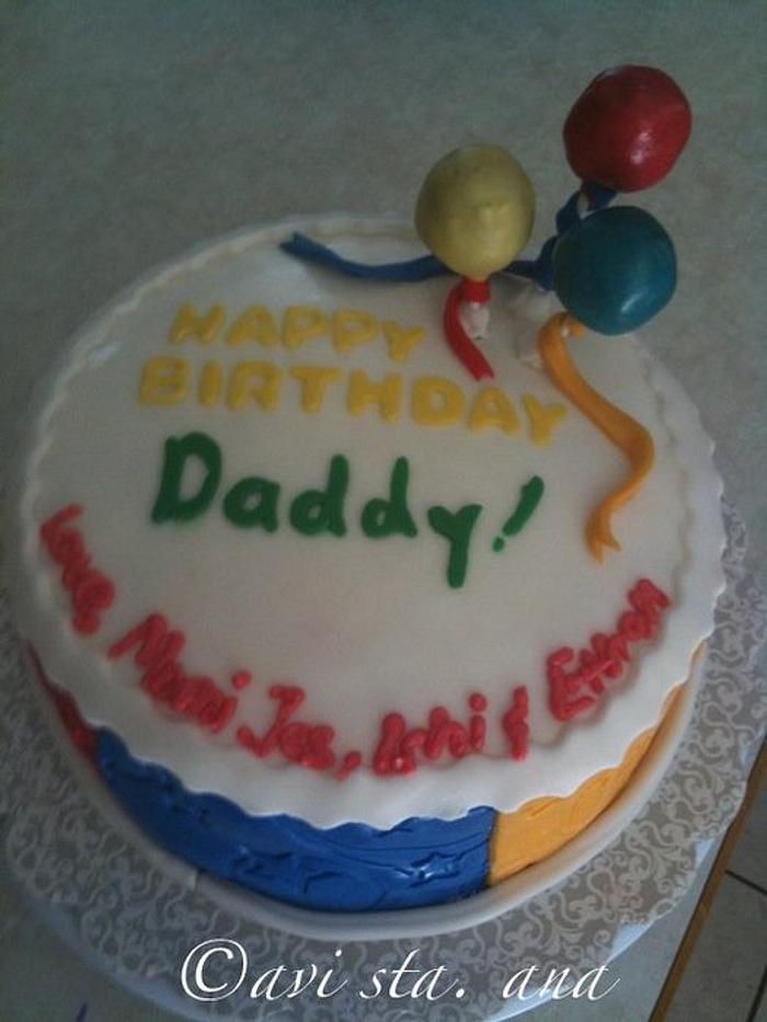 Birthday Cake with Cake Pop balloons