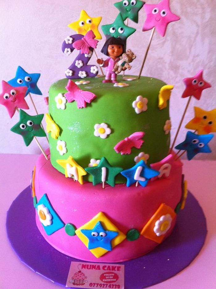 Dora cake Girl's Birthday cakes  كيكة دورا