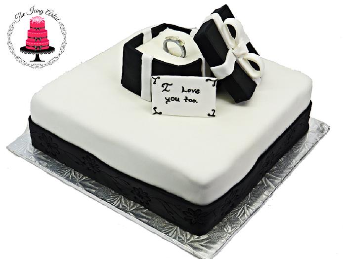 Ring Box Engagement Cake!