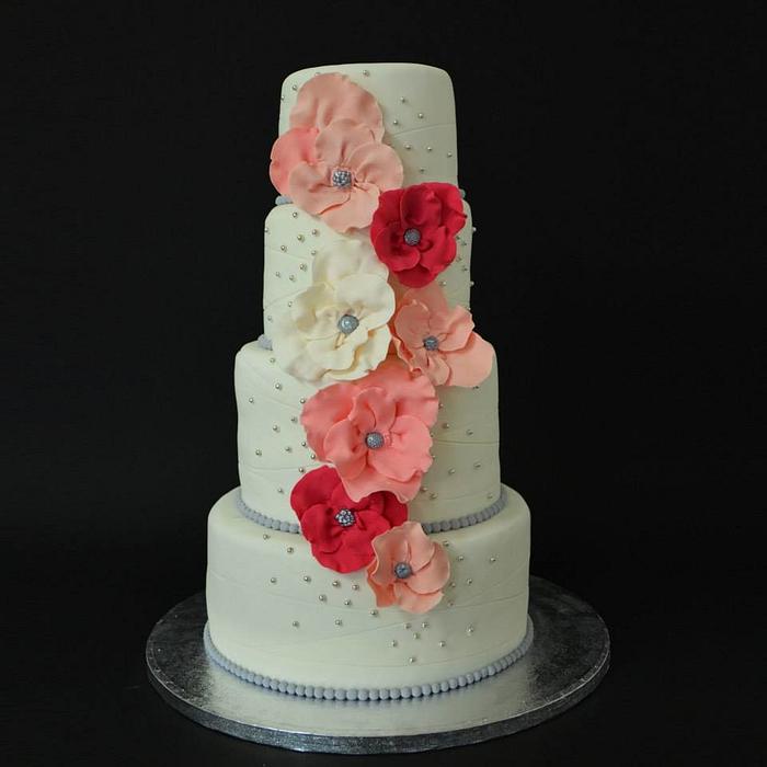 Couture Flower Wedding Cake