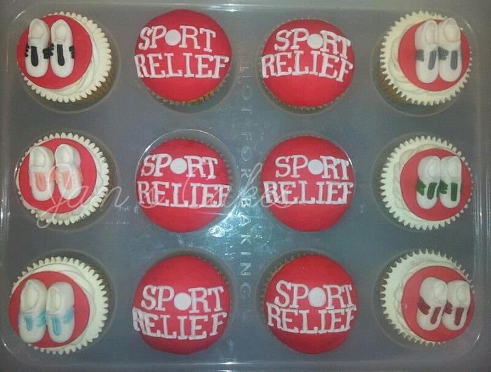 Sport Relief Cupcakes
