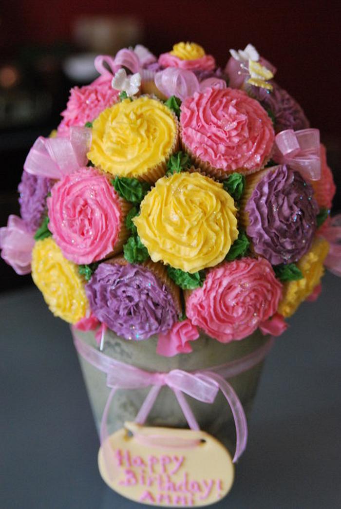 cup cake bouquet