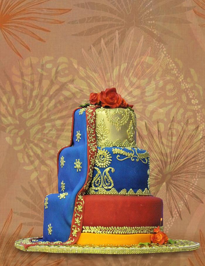 Indian Theme Wedding Cake