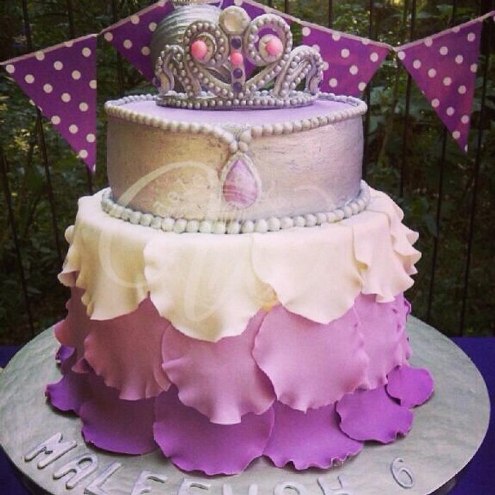 Sofia the First inspired cake