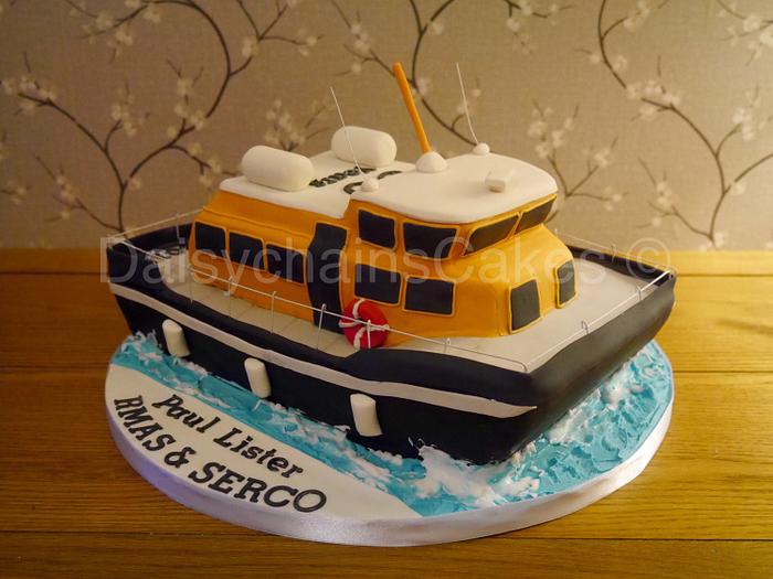 50th anniversary boat cake