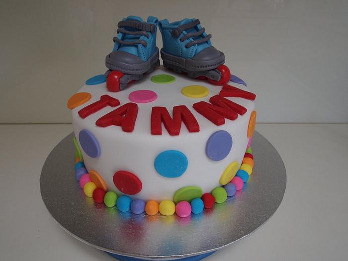 Rollerblade cake for Tammy