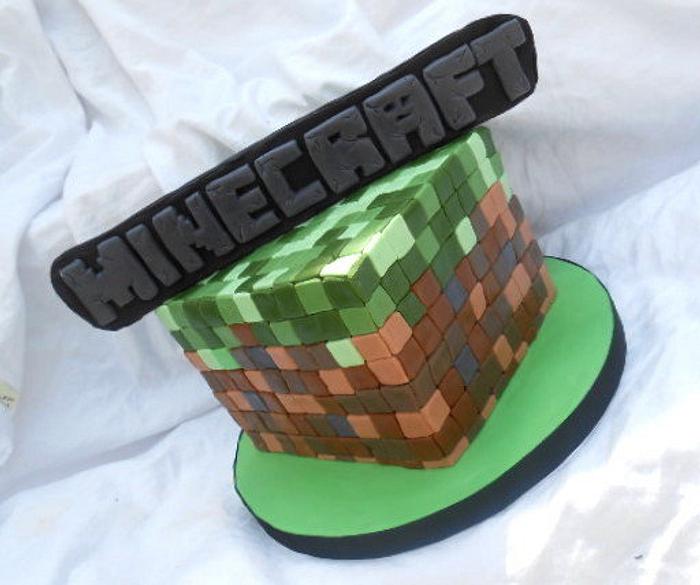 minecraft cube cake