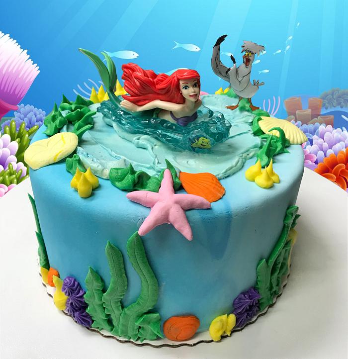 Ariel Birthday Cake