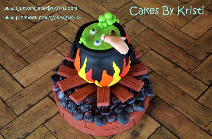 Halloween Cauldron Cake