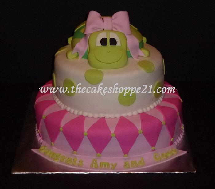 turtle baby shower cake