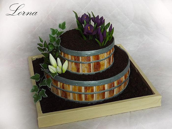 Flowerpots cake..