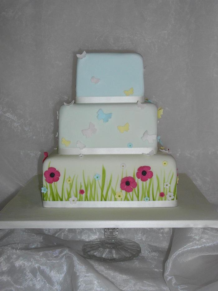 Meadow wedding cake