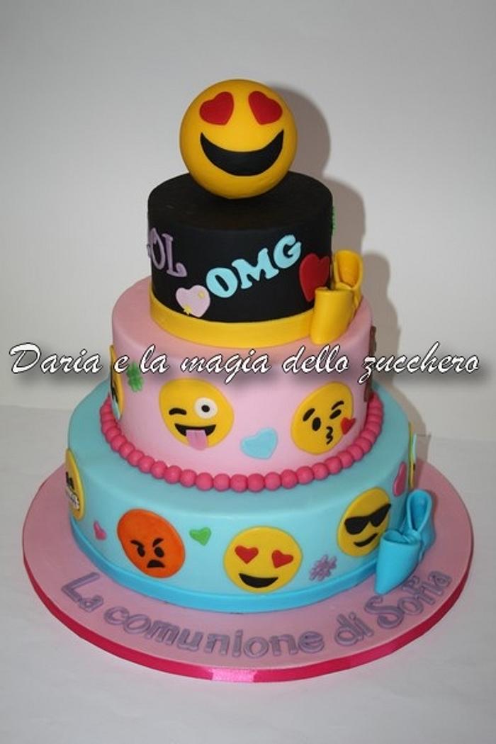 Emoticons cake