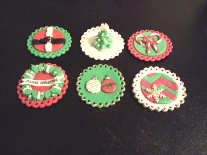 christmas cupcake toppers