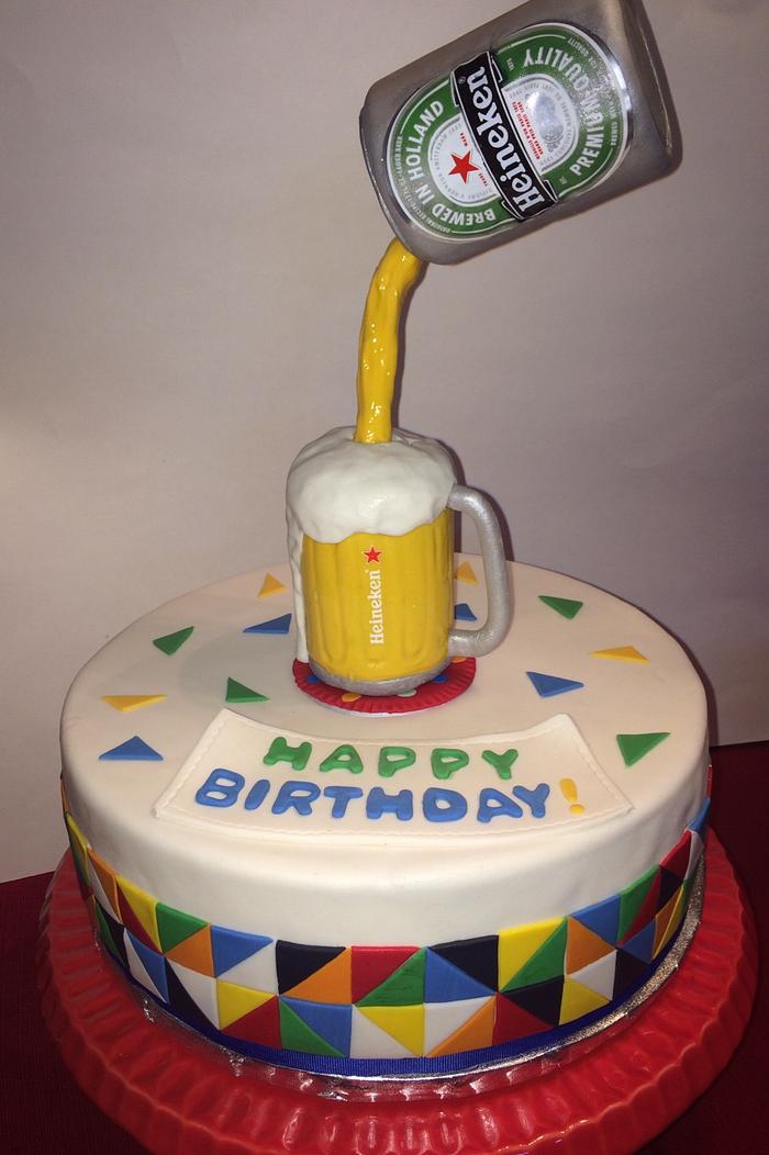 Beer Birthday Cake