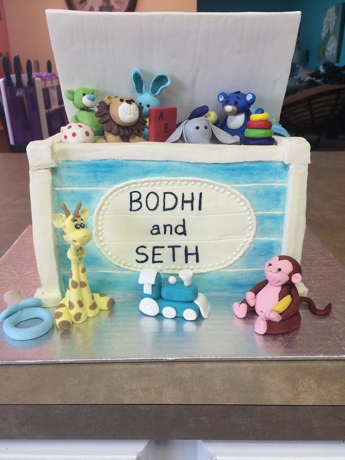 Toy Box Baby Shower Cake