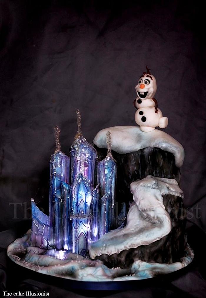 Ice castle cake