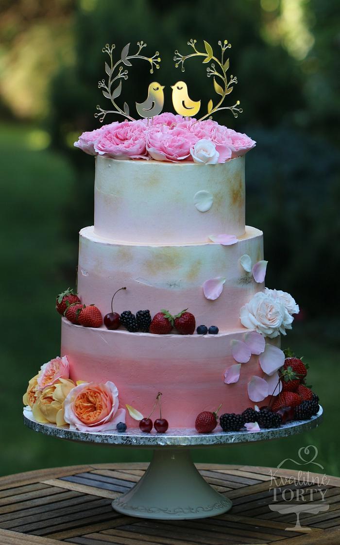 Ombre wedding cake : 