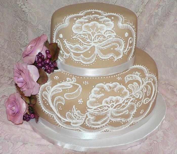 Painted Lace Cake