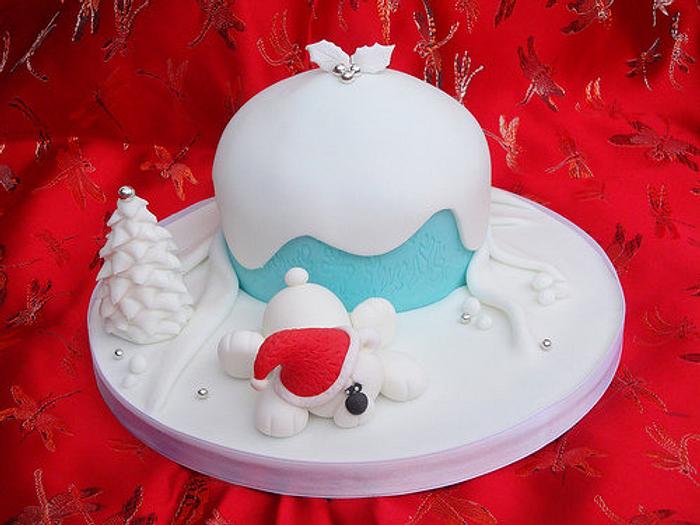 Polar bear mini cake