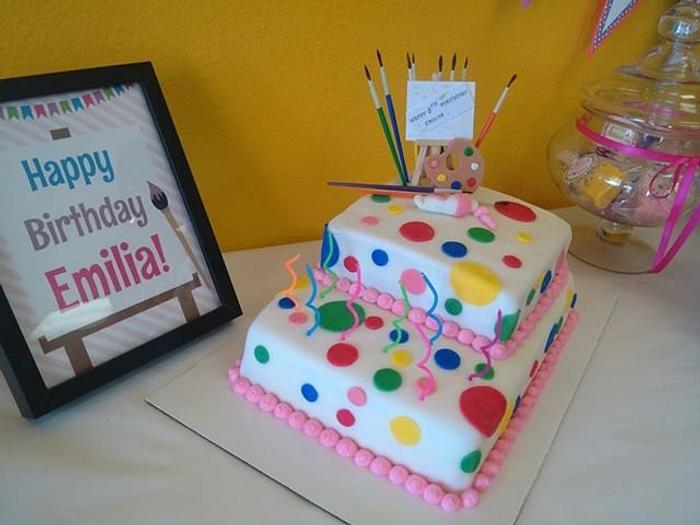 artist birthday cake