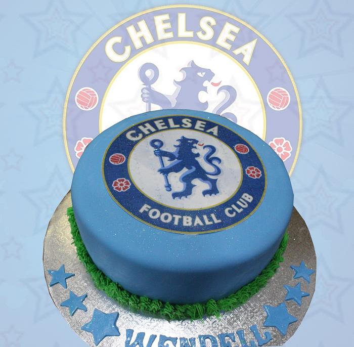 Football Turf Chelsea Theme Cake