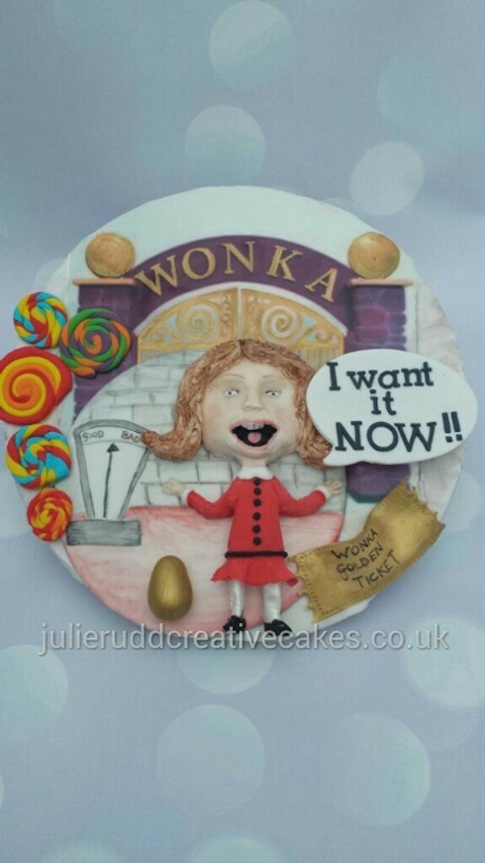 50 years of Charlie and the Chocolate Factory Collaberation Veruca Salt