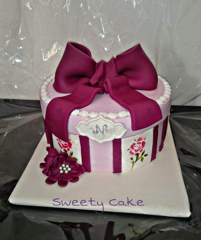 Gift box cake