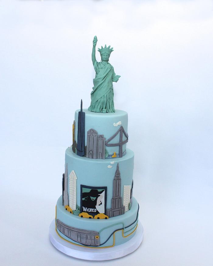 NYC Skyline Cake