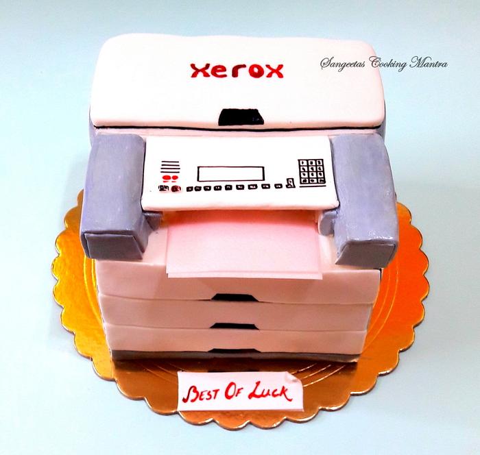 Photocopy Machine Cake