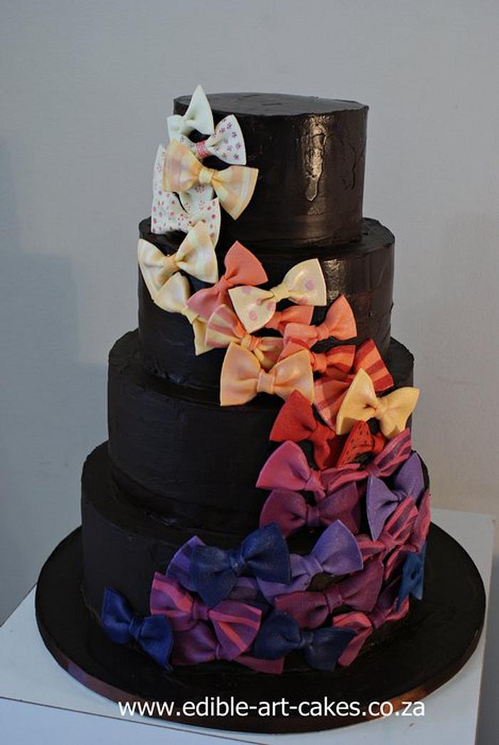 Quirky 4tier bow cake