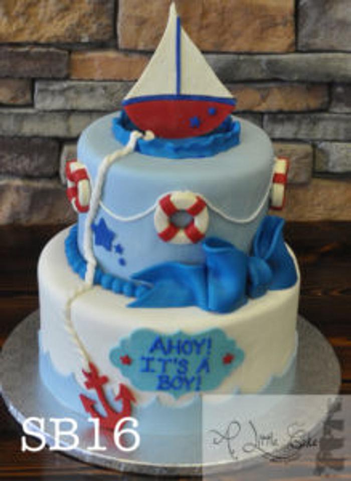 Sail Boat Themed Cake - A Little Cake