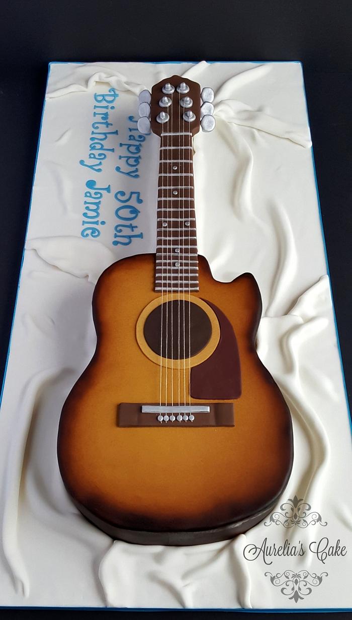 3D Guitar cake - Decorated Cake by Aurelia's Cake - CakesDecor