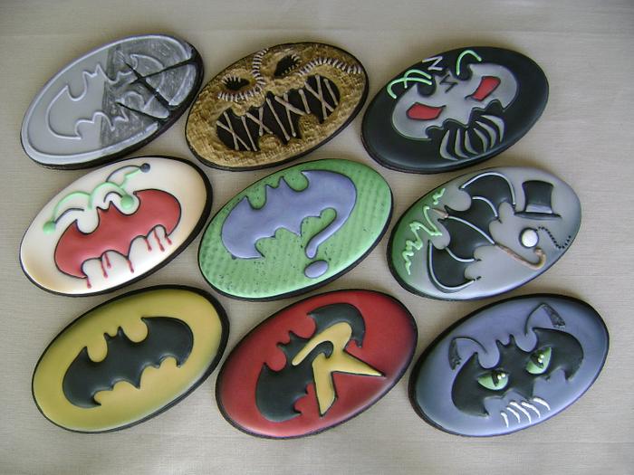 Batman Friend And Foe Logos Cookie Set