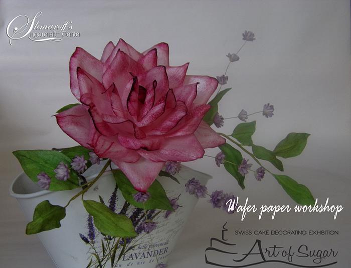 Wafer paper flowers for Art of Sugar