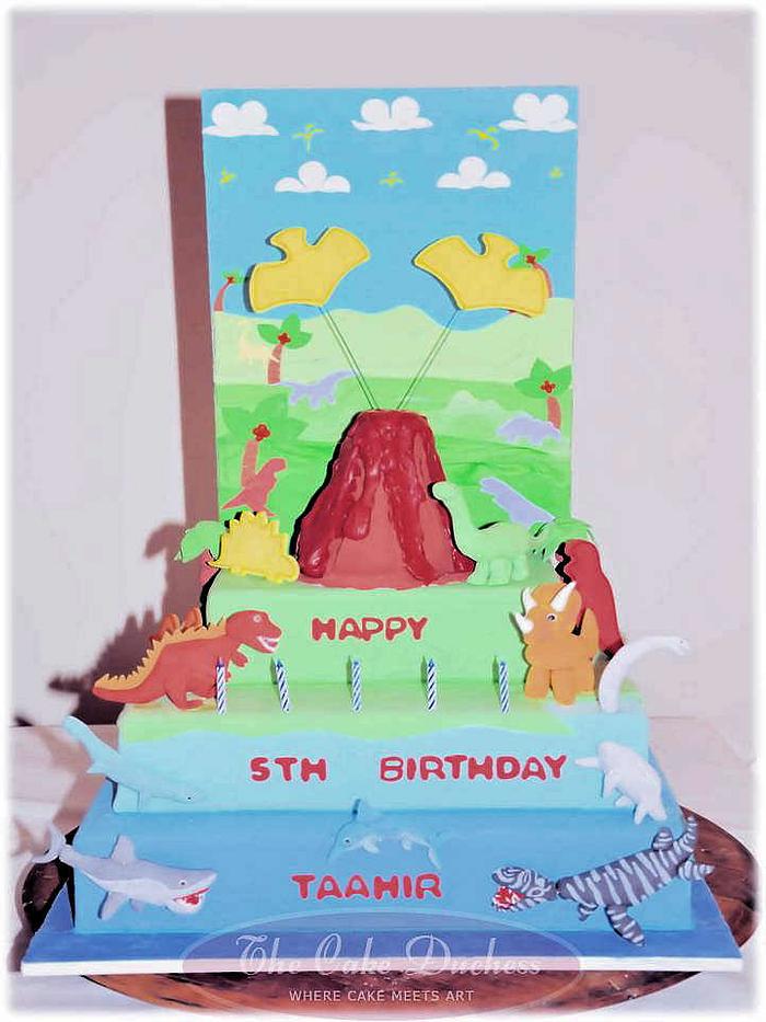 Dinosaur themed cake