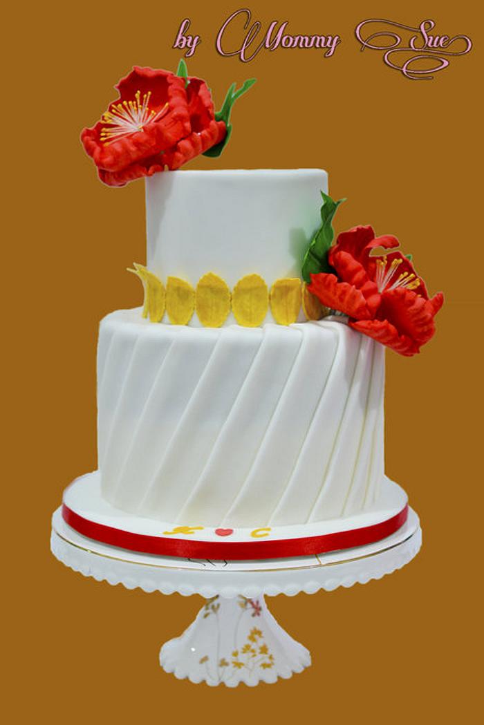 K&C Wedding Cake